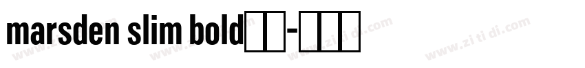 marsden slim bold字体字体转换